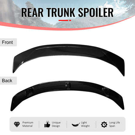 Fits 16-24 Chevrolet Camaro 2DR ZL1 Style Gloss Black Rear Trunk Spoiler ABS