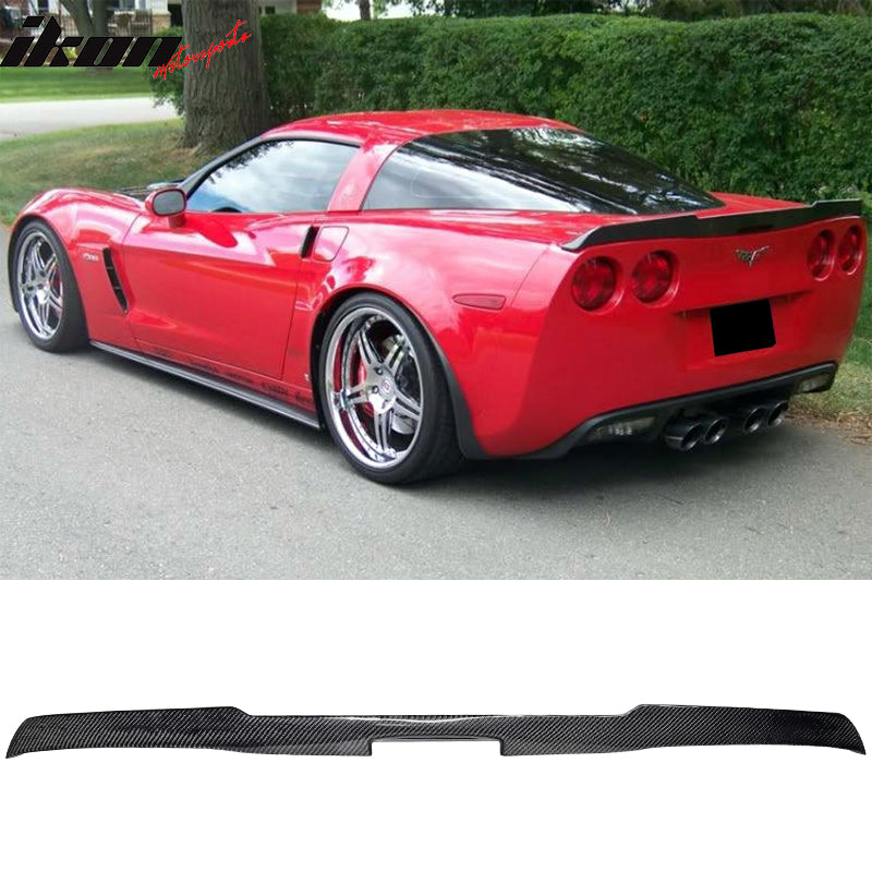 2005-2013 Chevy Corvette C6 H Style Rear Spoiler Wing Carbon Fiber