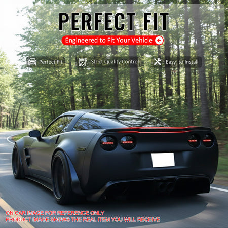 IKON MOTORSPORTS, Trunk Spoiler Compatible with 2005-2013 Chevy Corvette, OE Factory Style Painted #300N, 45U, G8A, WA300N Velocity Yellow ABS Rear Trunk Lid Spoiler Wing Lip