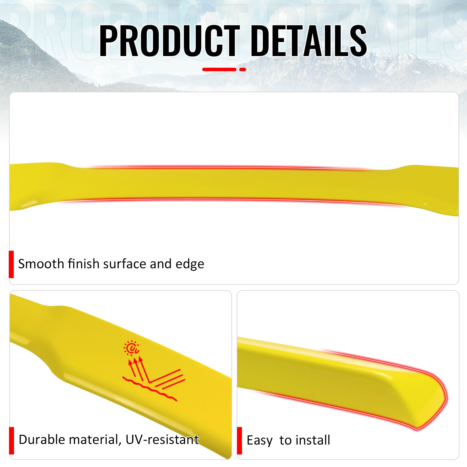 Fits 05-13 Chevy Corvette C6 ZR1 OE Style Trunk Spoiler ABS Painted #300N Yellow