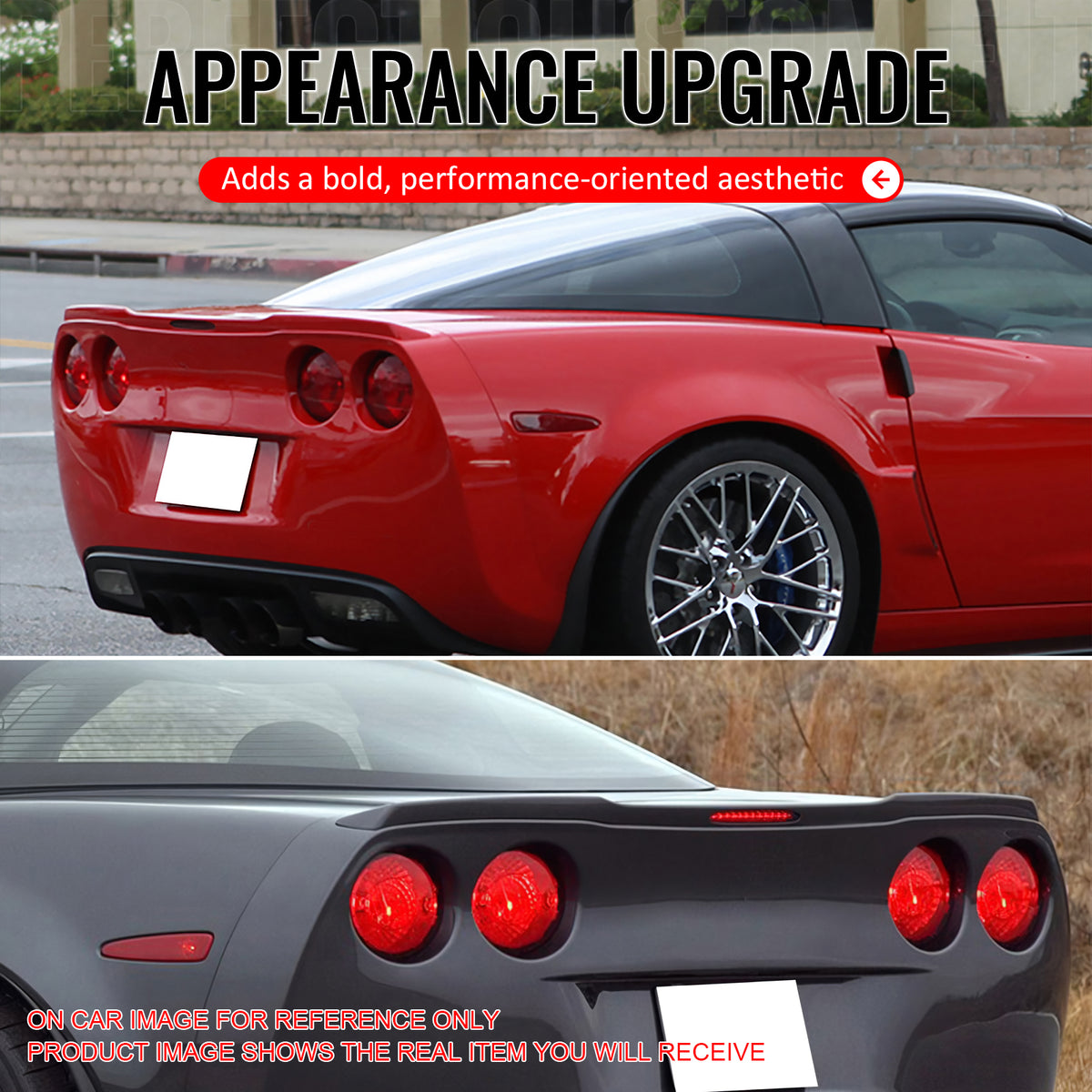 Fits 05-13 Chevy Corvette C6 ZR1 OE Style Trunk Spoiler ABS Painted #300N Yellow