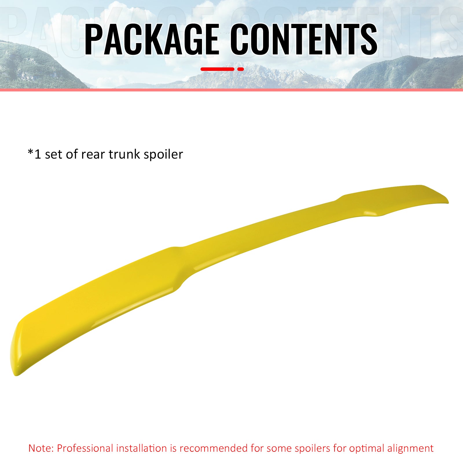 Fits 05-13 Chevy Corvette C6 ZR1 OE Style Trunk Spoiler ABS Painted #300N Yellow