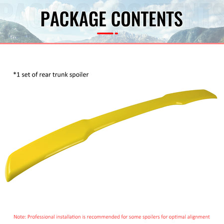 Fits 05-13 Chevy Corvette C6 ZR1 OE Style Trunk Spoiler ABS Painted #300N Yellow