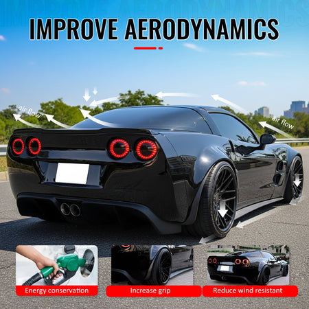 Fits 05-13 Chevy Corvette C6 ZR1 OE Flushmount Trunk Spoiler Painted #WA8555 ABS