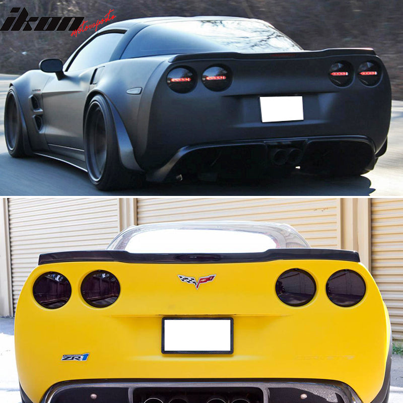 For 05-13 Corvette C6, ZR1 ABS Plastic Painted Rear Trunk Spoiler With  Hardware