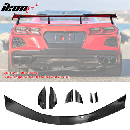 Fits 20-25 Chevy Corvette C8 Stingray Z51 High Wing Trunk Spoiler ABS