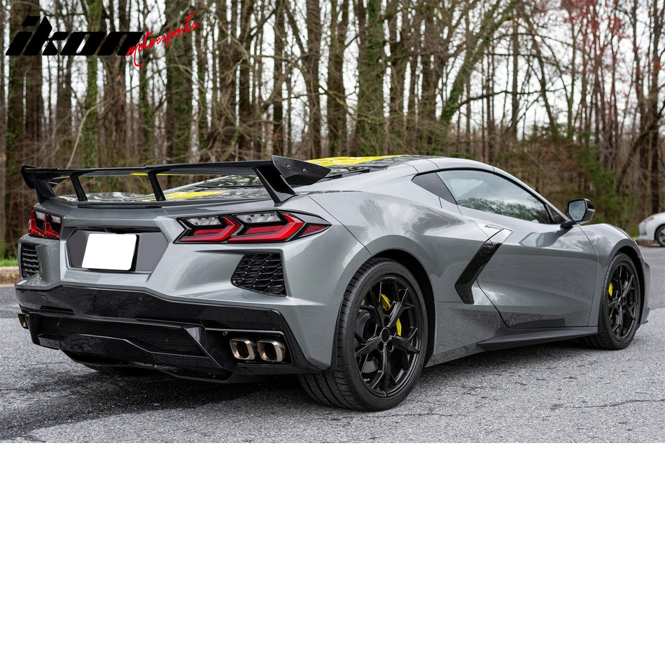 Fits 20-24 Chevy Corvette C8 Stingray Z51 High Wing Trunk Spoiler ABS