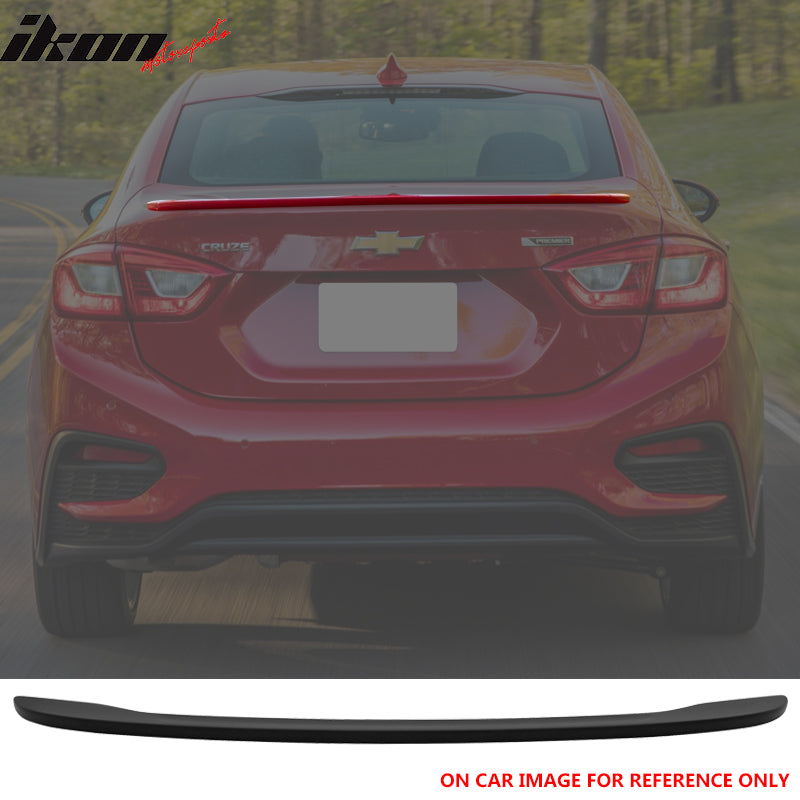 2016-2019 Chevy Cruze OEM Style Matte Black Rear Spoiler Wing ABS