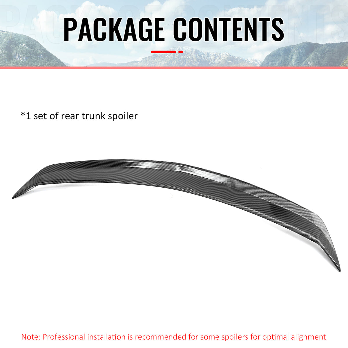 Fits 20-26 Cadillac CT5 V Blackwing Carbon Fiber Print Trunk Spoiler Wing ABS