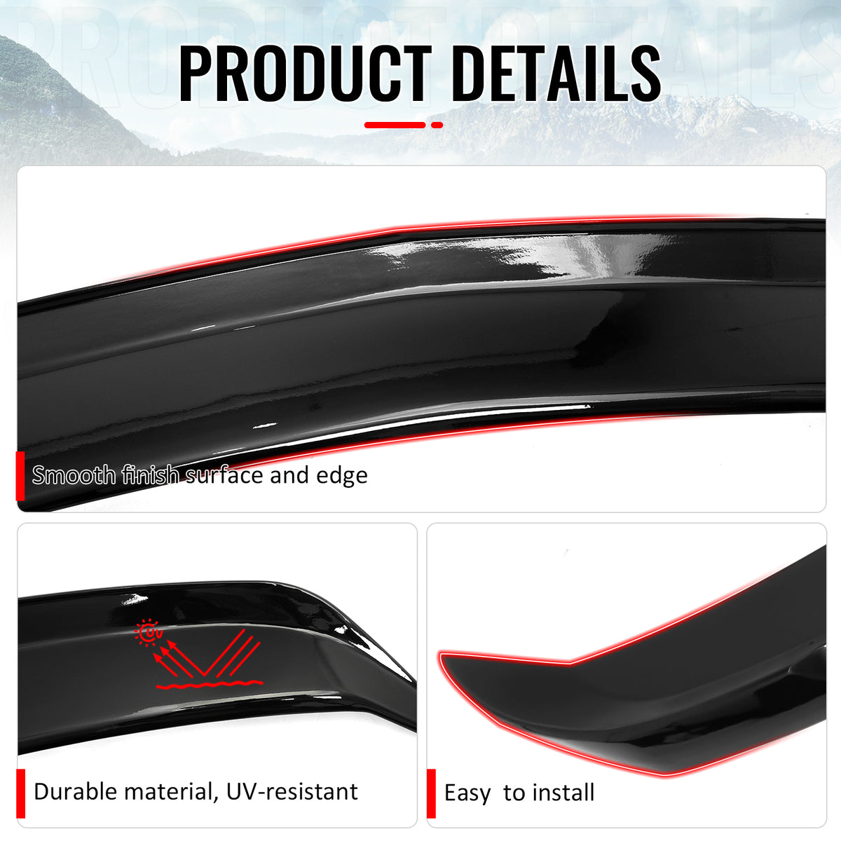 For 20-26 Cadillac CT5 V Blackwing Style Gloss Black Rear Trunk Spoiler Wing ABS