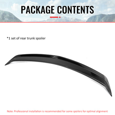 For 20-26 Cadillac CT5 V Blackwing Style Gloss Black Rear Trunk Spoiler Wing ABS