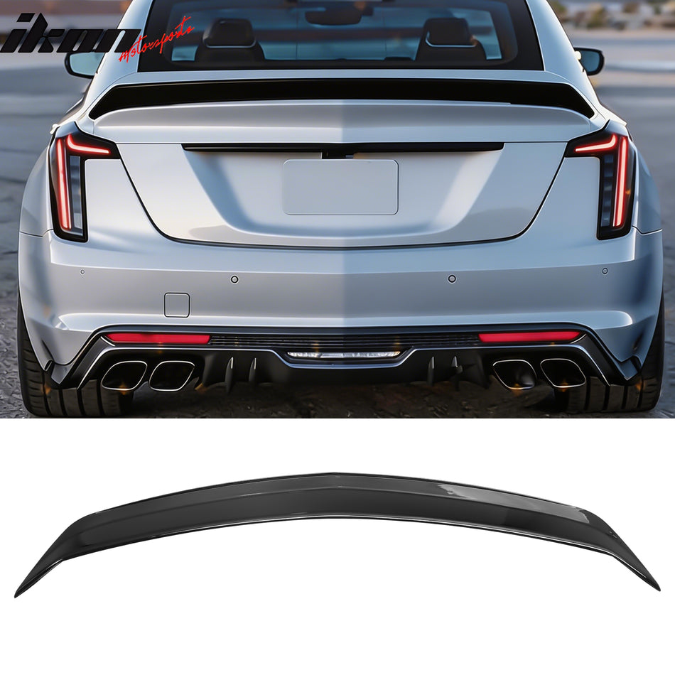 2020-2026 Cadillac CT5 V Blackwing Gloss Black Rear Trunk Spoiler ABS