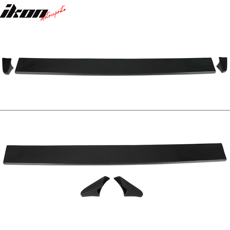 Fits 07-14 Chevy Silverado SS Unpainted PU Trunk Tail Gate Spoiler Wing Lip 3Pc Set