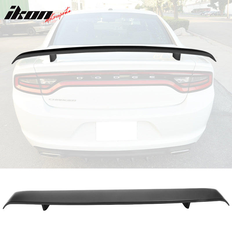 2011-2023 Dodge Charger Primer Matte Black Rear Spoiler Wing Lip ABS