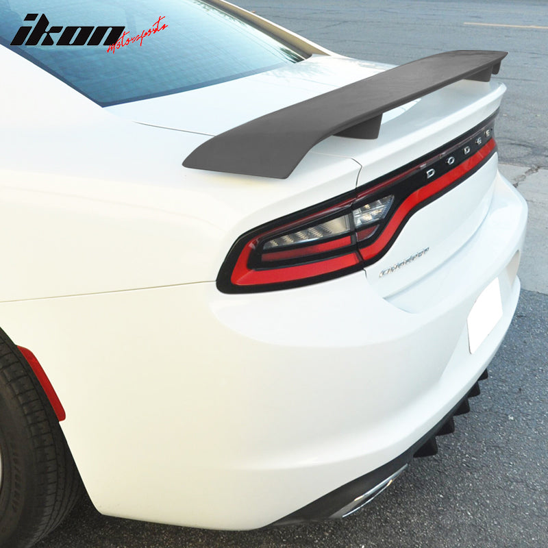 2011-2023 Dodge Charger Primer Matte Black Rear Spoiler Wing Lip ABS