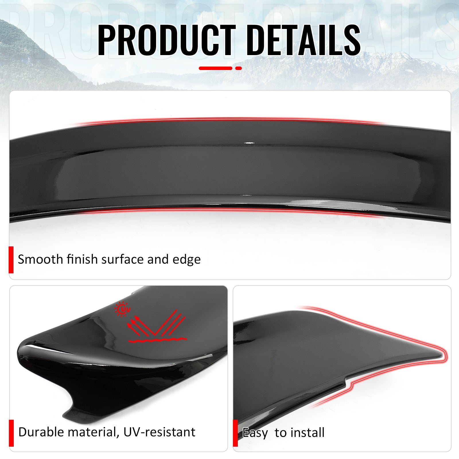 Fits 15-23 Dodge Charger Redeye Style Gloss Black Rear Trunk Spoiler Wing ABS