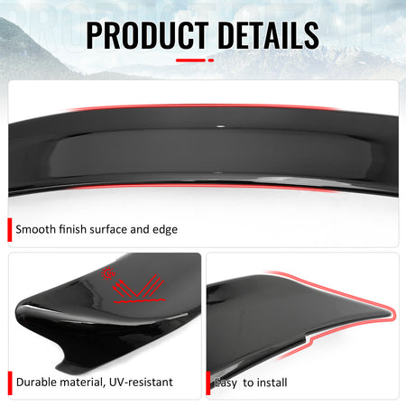 Fits 15-23 Dodge Charger Redeye Style Gloss Black Rear Trunk Spoiler Wing ABS