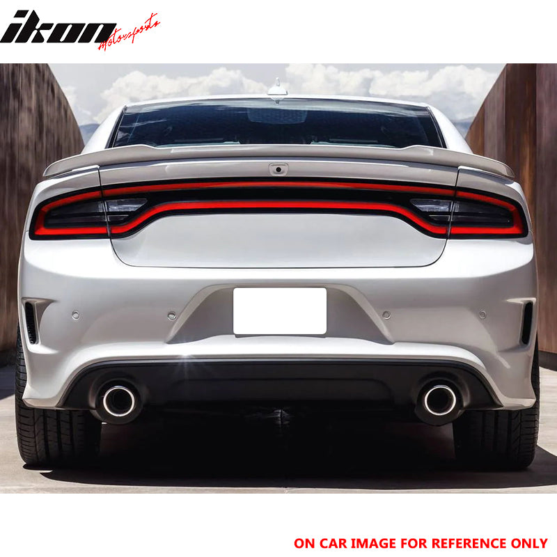 Fits 15-23 Dodge Charger SRT Style Matte Black Rear Trunk Spoiler Wing Lip ABS