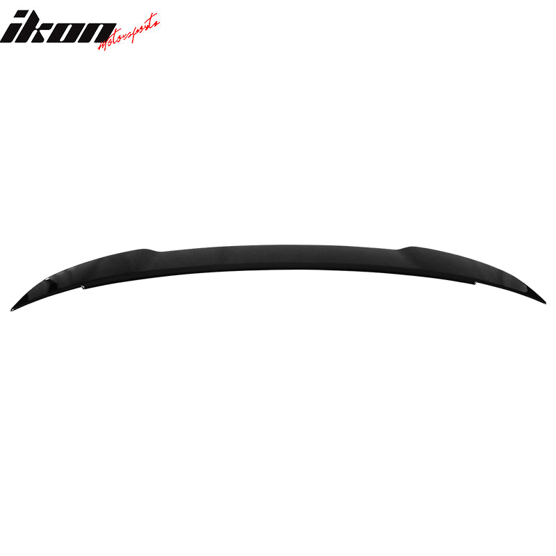 IKON MOTORSPORTS, Trunk Spoiler Compatible With 2011-2014 Dodge Charger, ABS Plastic SRT Style Rear Tail Spoiler Wing, 2012 2013