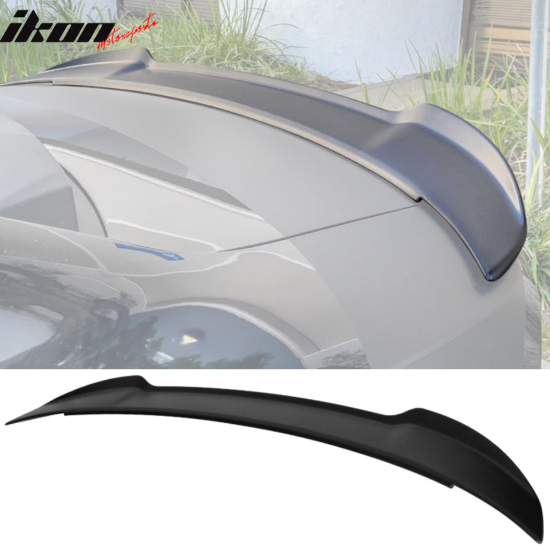 IKON MOTORSPORTS, Rear Trunk Spoiler Compatible With 2011-2014 Dodge Charger, Trunk Lid Spoiler Wing Lip Decklid ABS Plastic V3 Style, 2012 2013