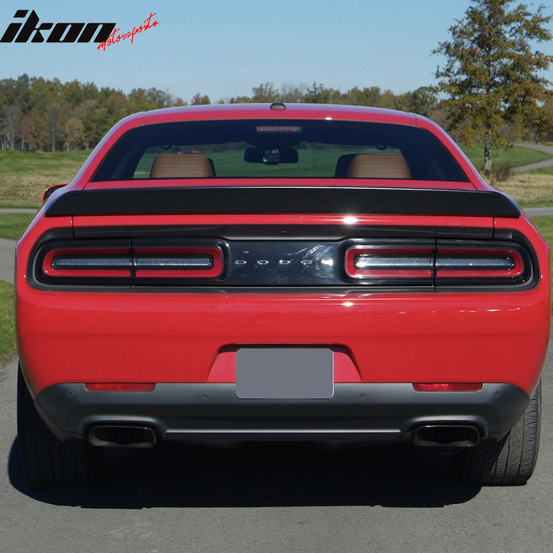 For 08-23 Dodge Challenger SRT Hellcat Style Rear Trunk Spoiler Matte Black Wing