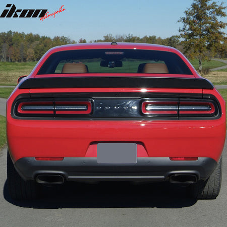 For 08-23 Dodge Challenger SRT Hellcat Style Rear Trunk Spoiler Matte Black Wing