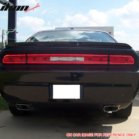 Fits 08-23 Dodge Challenger SRT Style Rear Trunk Spoiler ABS Painted #PX8 Black