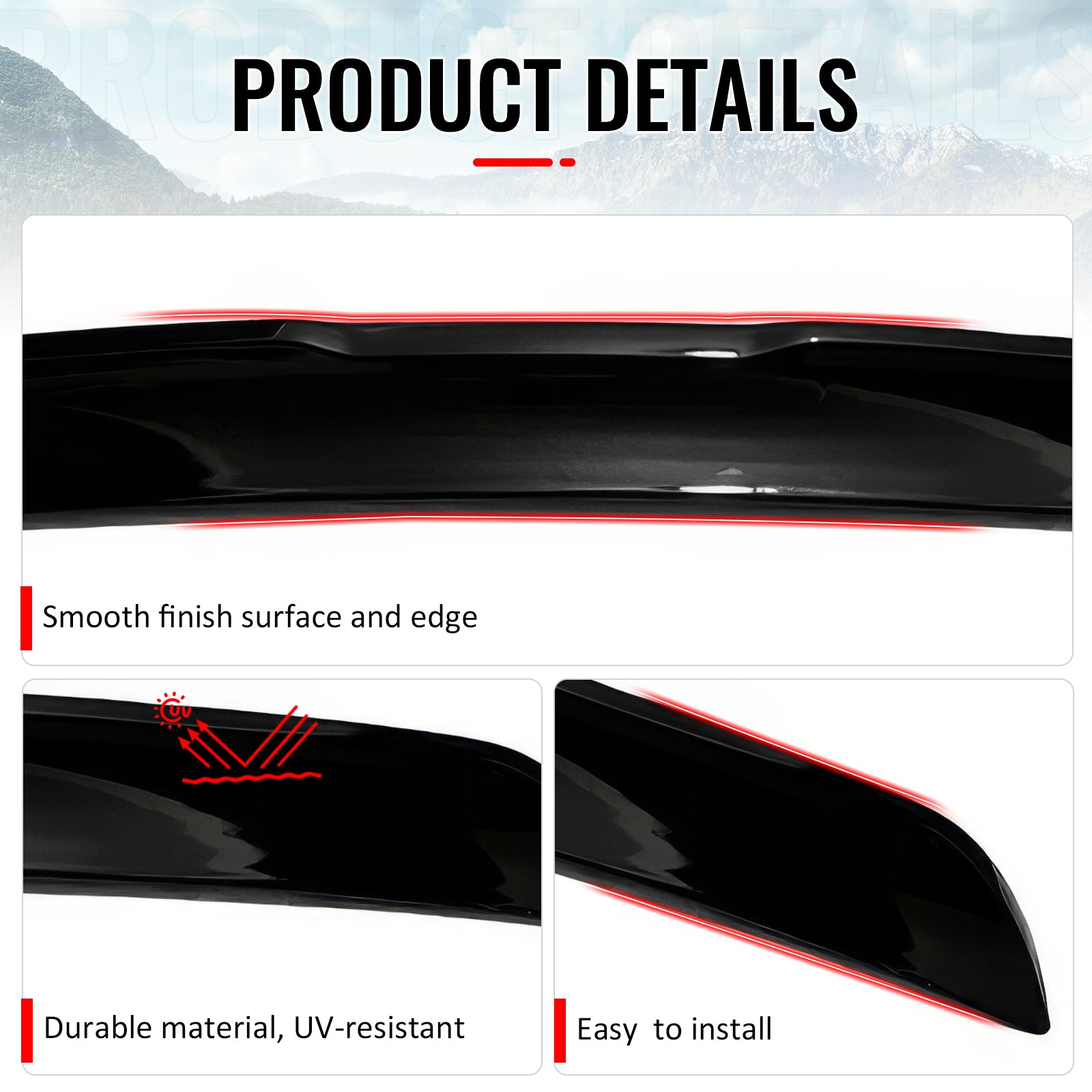 Fits 2008-2023 Dodge Challenger 2DR OE Style Gloss Black Rear Trunk Spoiler ABS