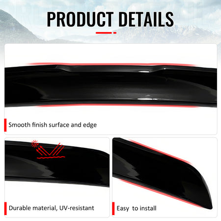Fits 2008-2023 Dodge Challenger 2DR OE Style Gloss Black Rear Trunk Spoiler ABS