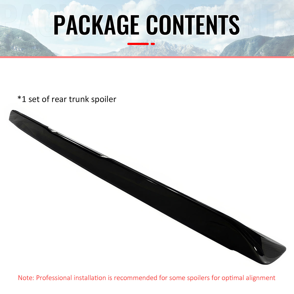Fits 2008-2023 Dodge Challenger 2DR OE Style Gloss Black Rear Trunk Spoiler ABS