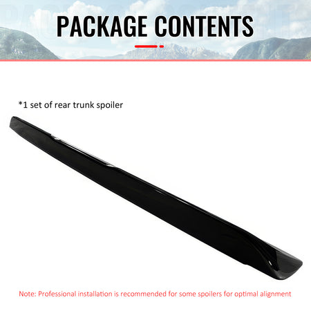 Fits 2008-2023 Dodge Challenger 2DR OE Style Gloss Black Rear Trunk Spoiler ABS