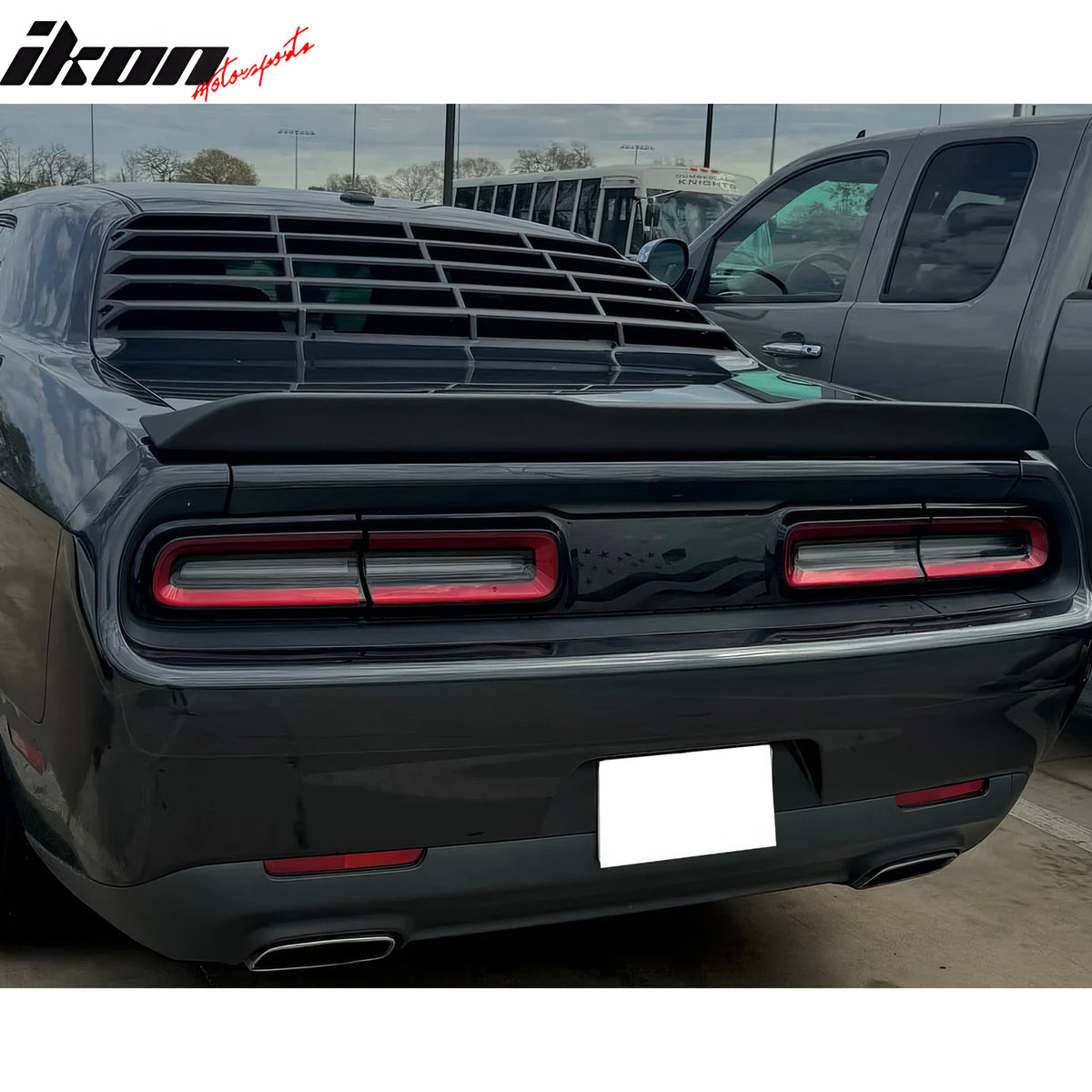 Fits 2008-2023 Dodge Challenger 2DR OE Style Gloss Black Rear Trunk Spoiler ABS