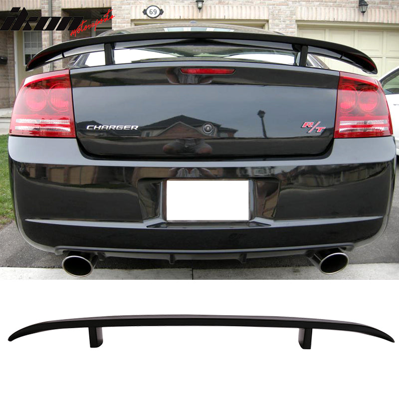 Pre-Painted Trunk Spoiler Compatible With 2006-2010 Dodge Charger, Rear  Spoiler Wing other color available by IKON MOTORSPORTS, 2007 2008 2009 –  Ikon Motorsports