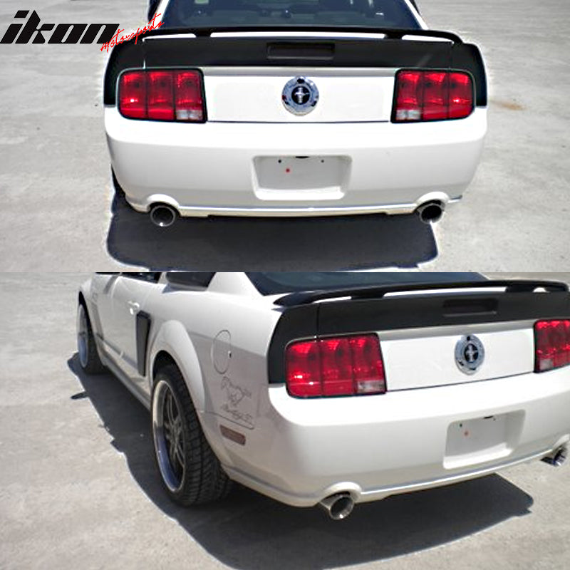 Compatible With 2005-2009 Ford Mustang Duckwing Paintable Urethane Trunk Wing Tail Spoiler 5Pcs