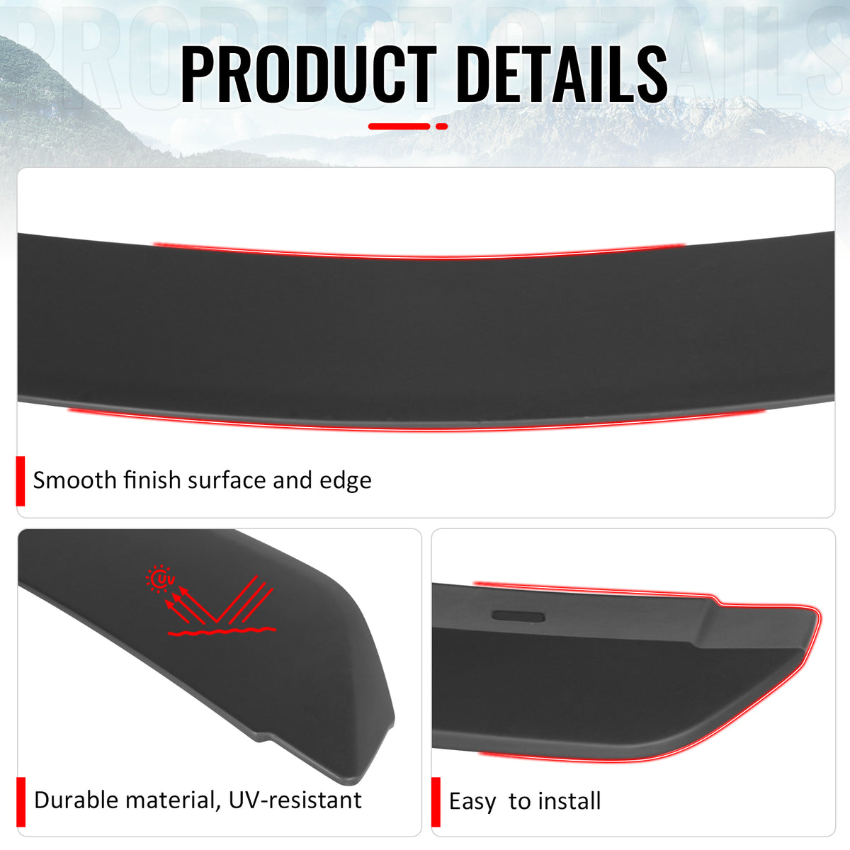 Fits 05-09 Ford Mustang 2DR GT500 Style Matte Black Rear Trunk Spoiler Wing ABS