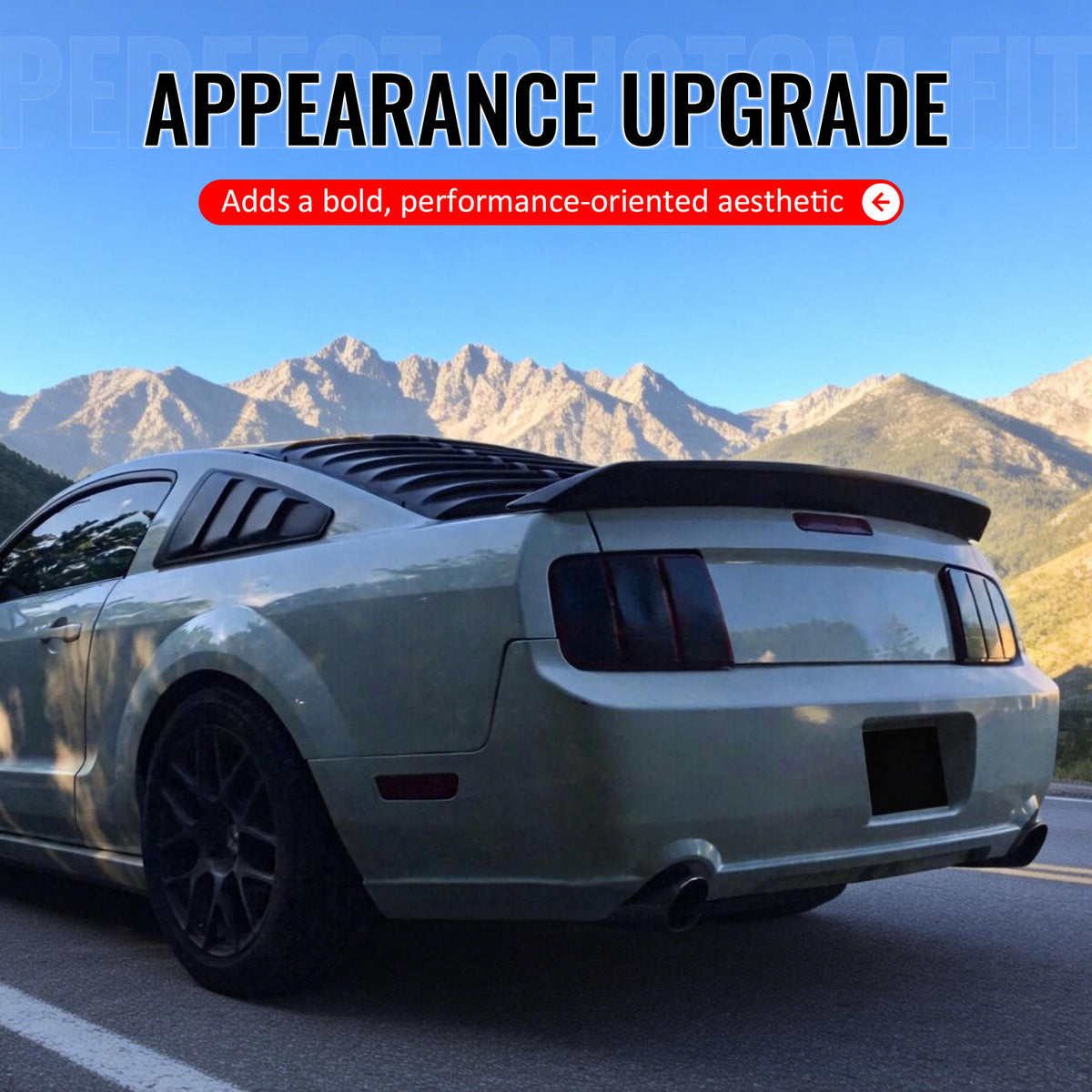 Fits 05-09 Ford Mustang 2DR GT500 Style Matte Black Rear Trunk Spoiler Wing ABS