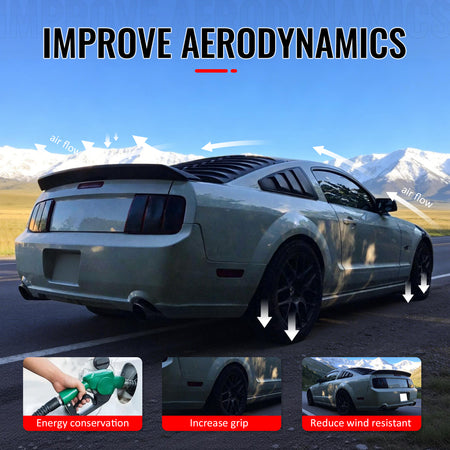 Fits 05-09 Ford Mustang 2DR GT500 Style Matte Black Rear Trunk Spoiler Wing ABS