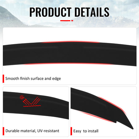 Fits 10-14 Ford Mustang OE Style Rear Trunk Spoiler Wing Lip ABS Matte Black