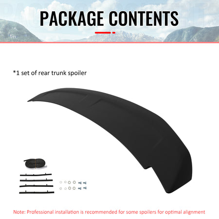Fits 10-14 Ford Mustang OE Style Rear Trunk Spoiler Wing Lip ABS Matte Black