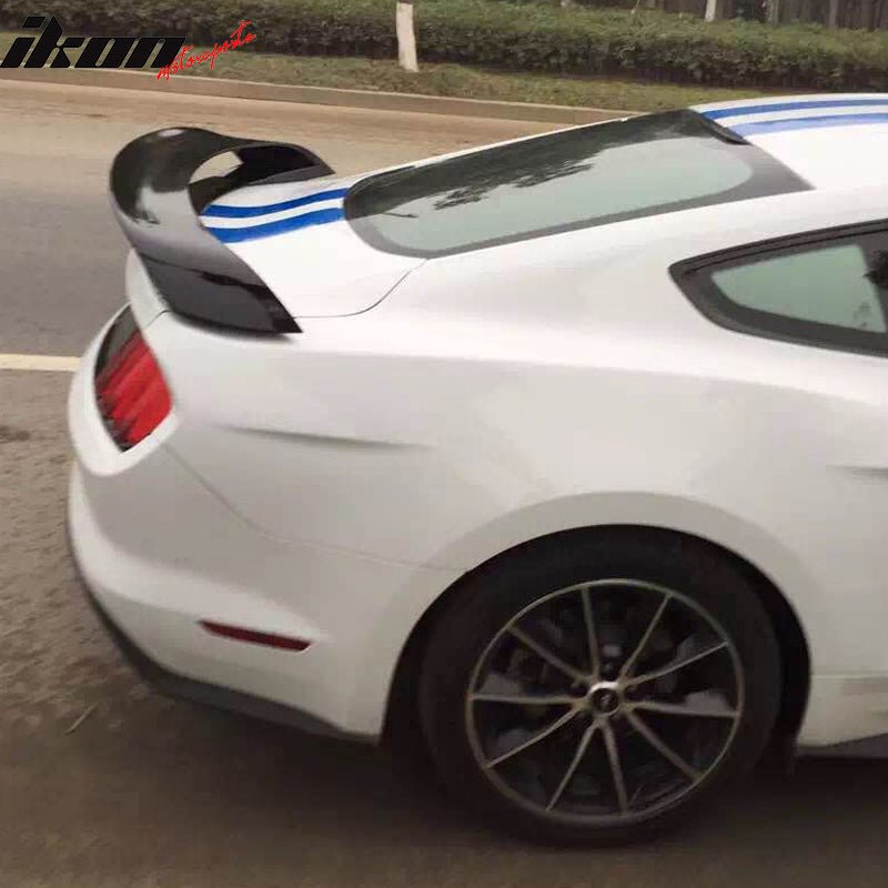 Fits 15-23 Ford Mustang GT350 GT350R Style Trunk Spoiler Gloss Black ABS