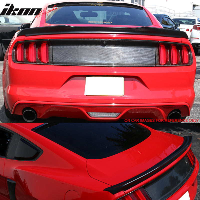 Compatible With 2015-2023 Ford Mustang Coupe H Style High Kick V Trunk Spoiler - ABS