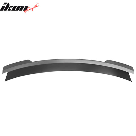 IKON MOTORSPORTS, Trunk Spoiler Compatible With 2015-2022 Ford Mustang Coupe & Convertible, Rear Trunk Lip Wing Spoiler Rear Lid Wing ABS Plastic MD Style Painted #M7457 Fighter Jet Gray