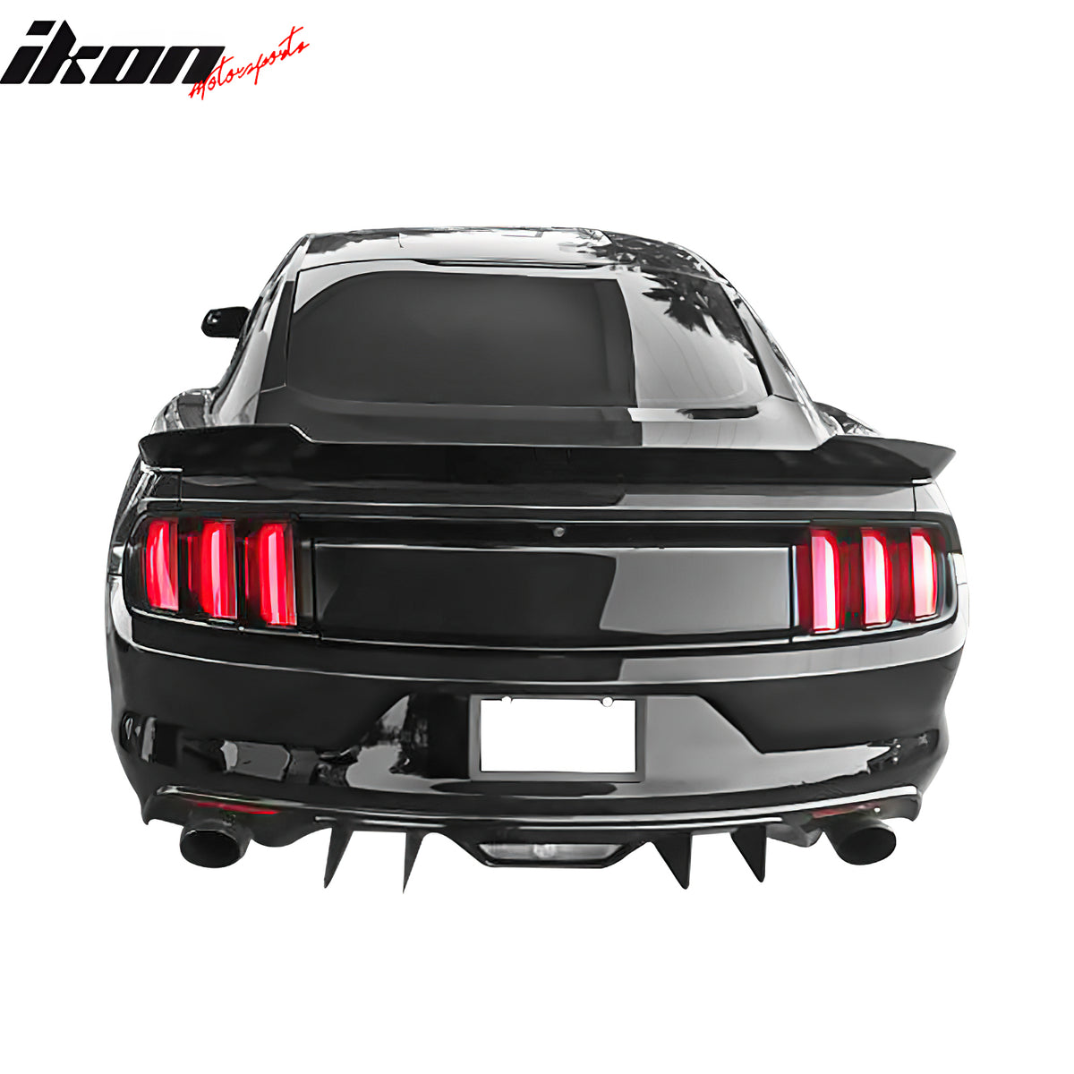 Fits 15-23 Ford Mustang MD Style Trunk Spoiler ABS #9ATE Black Foundry Metallic