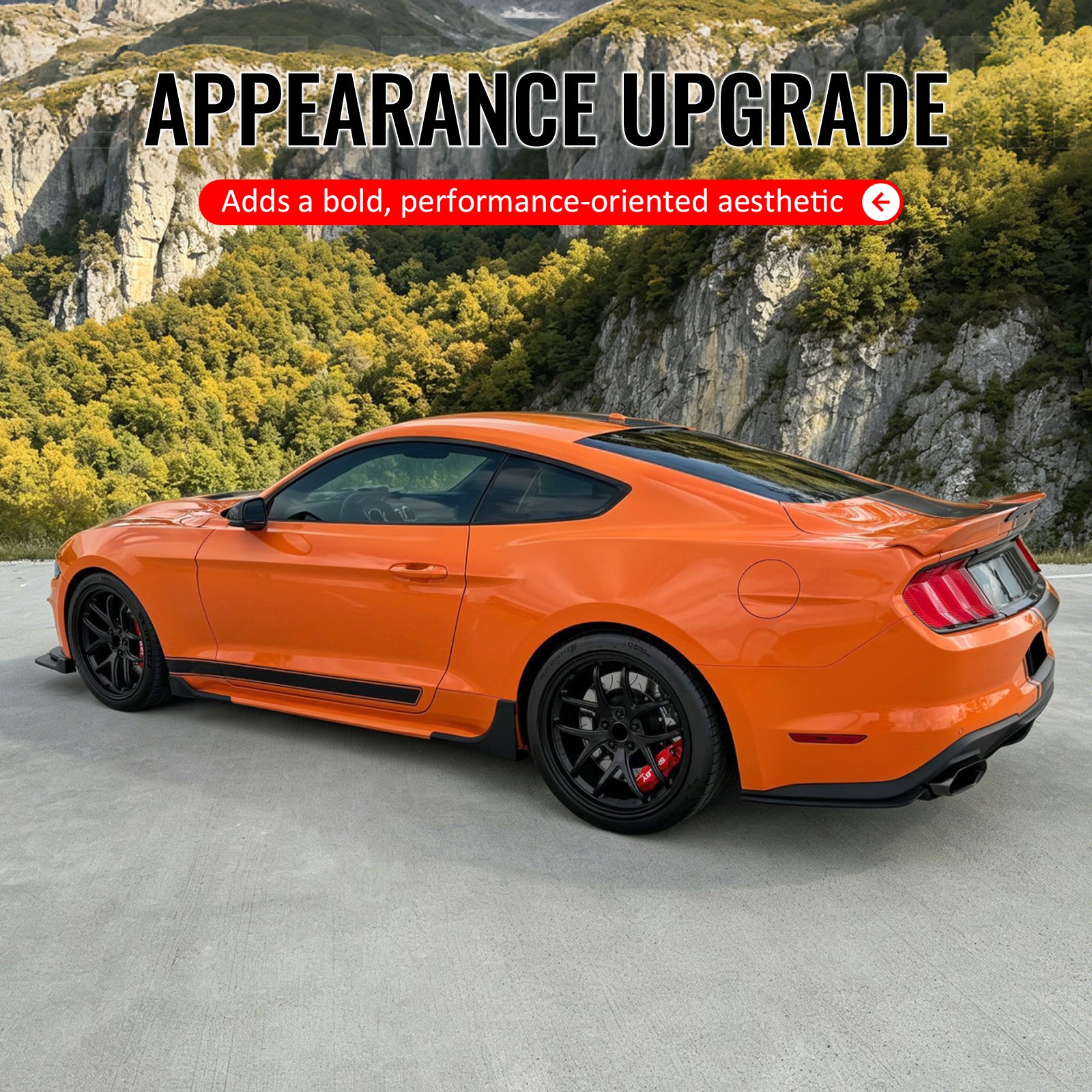 Fits 15-23 Mustang Shelby Super Snake Trunk Spoiler Carbon Fiber Print Rear Wing