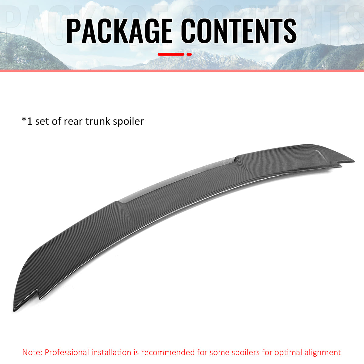 Fits 15-23 Mustang Shelby Super Snake Trunk Spoiler Carbon Fiber Print Rear Wing