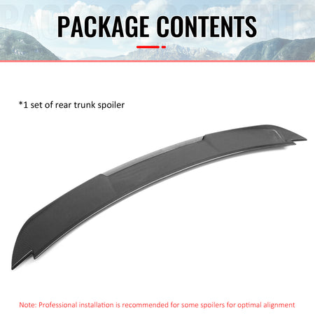 Fits 15-23 Mustang Shelby Super Snake Trunk Spoiler Carbon Fiber Print Rear Wing