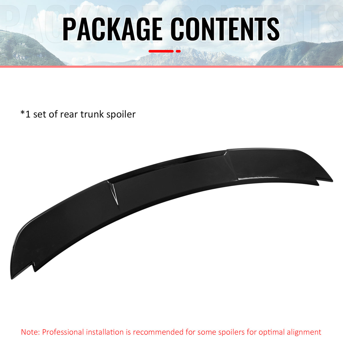 Fits 15-23 Mustang Shelby Super Snake Trunk Spoiler Gloss Black Rear Wing ABS