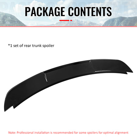 Fits 15-23 Mustang Shelby Super Snake Trunk Spoiler Gloss Black Rear Wing ABS