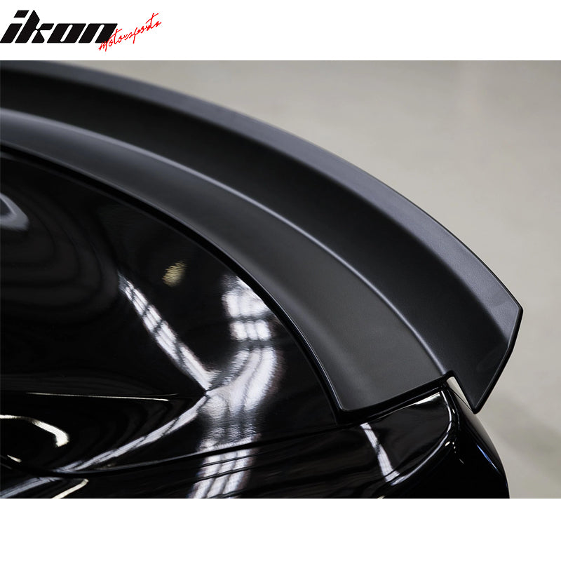 IKON MOTORSPORTS, Trunk Spoiler Compatible With 2015-2022 Ford Mustang 2-Door Coupe & Convertible, R Spec Style Magnetic Metallic ABS Rear Tail Wing Boot Lid