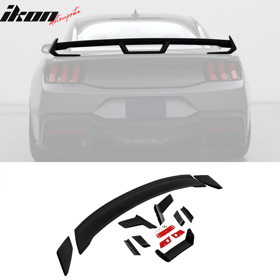 2024-2026 Ford Mustang Coupe Dark Horse Matte Black Trunk Spoiler ABS